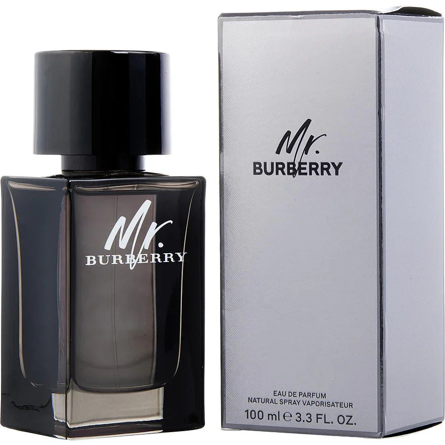 Mr. Burberry Eau de Parfum 100ml bottle and box, luxury men's fragrance for Qatar beauty shoppers