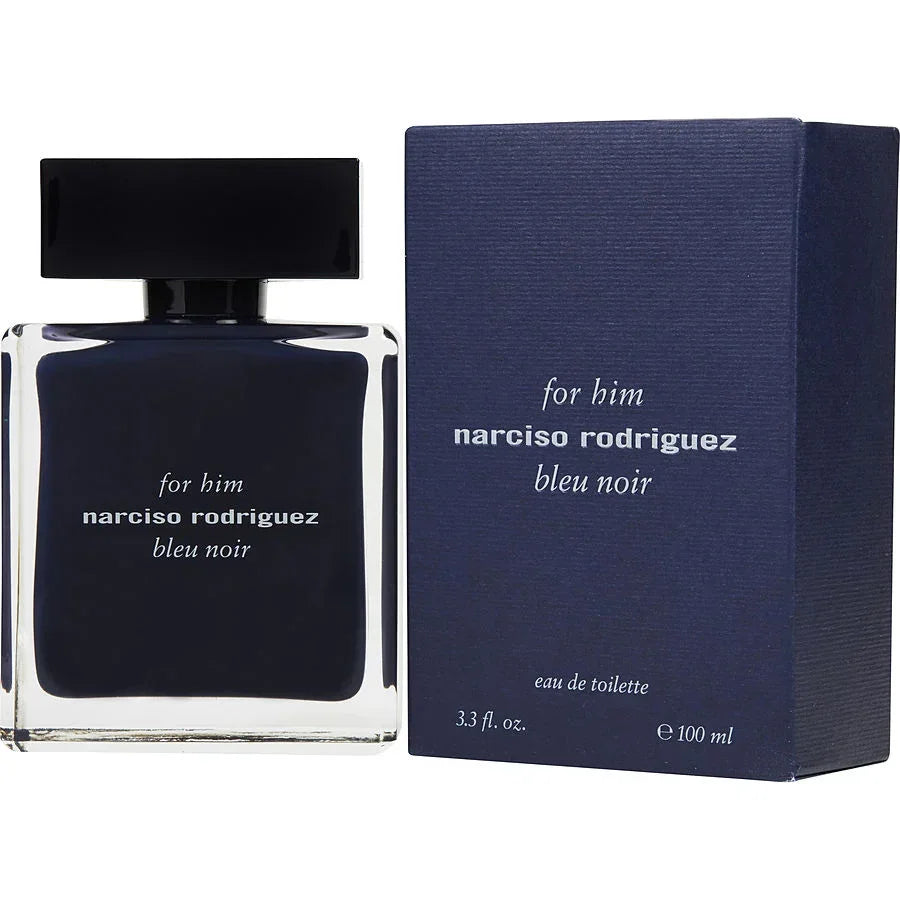 Narciso Rodriguez Bleu Noir for Him eau de toilette 100ml bottle and box, men's fragrance