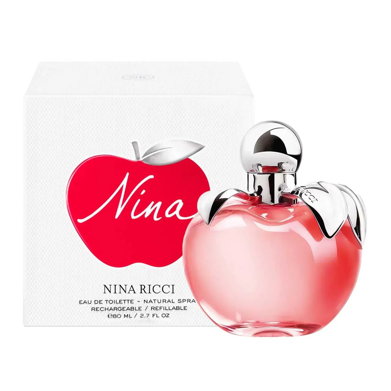 Nina Ricci Nina Eau de Toilette 80ml apple-shaped perfume bottle with refillable design