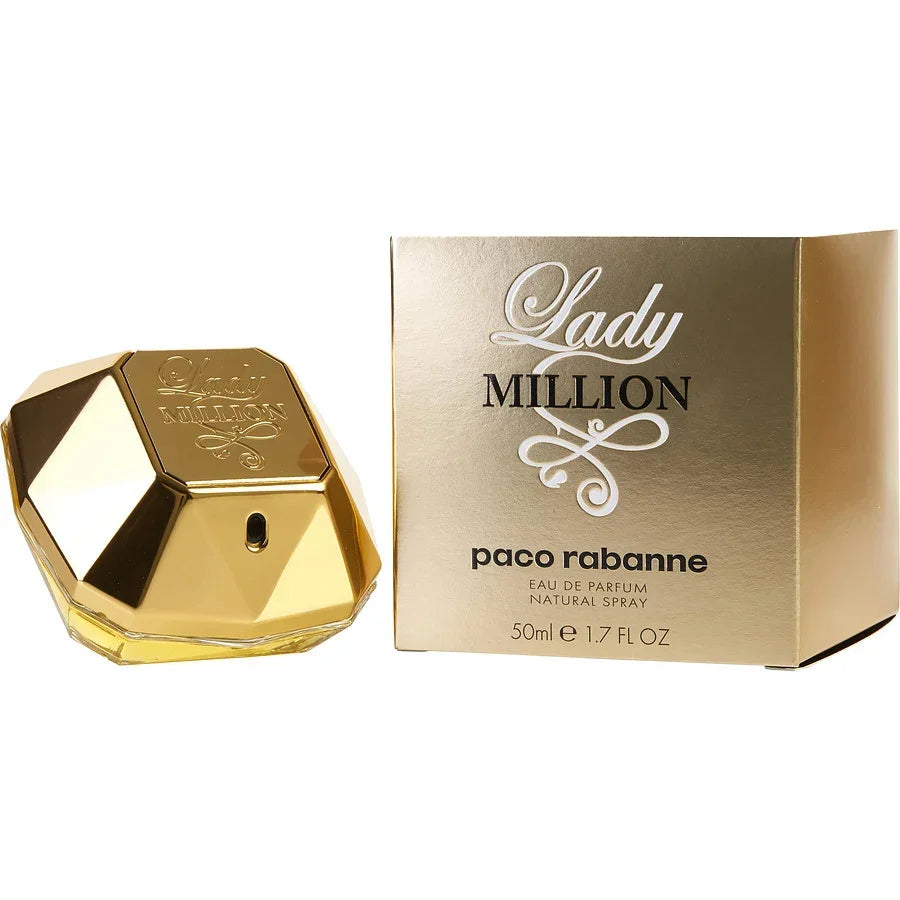 Paco Rabanne Lady Million Eau de Parfum 50ml gold bottle and box