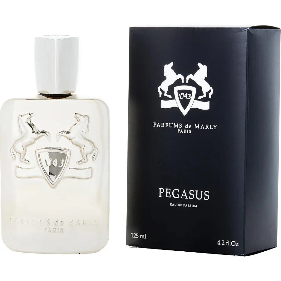 Parfums de Marly Pegasus Eau de Parfum 125ml bottle and box, luxury fragrance with horse emblem design