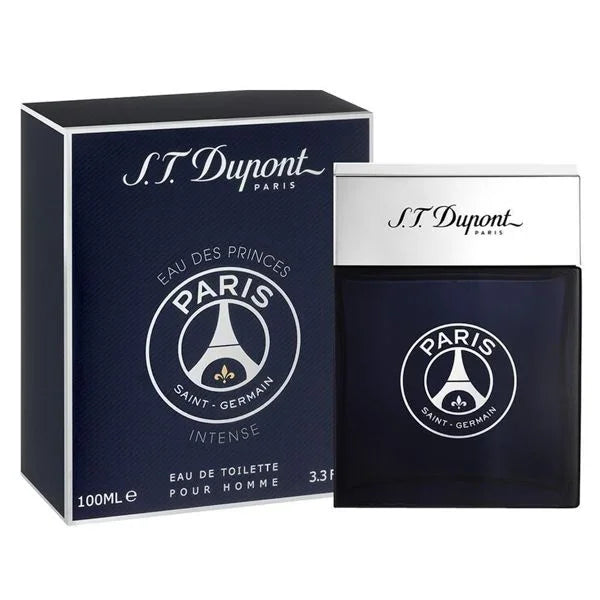 S.T. Dupont Paris Saint-Germain Intense Eau de Toilette for men, 100ml bottle with luxury navy packaging