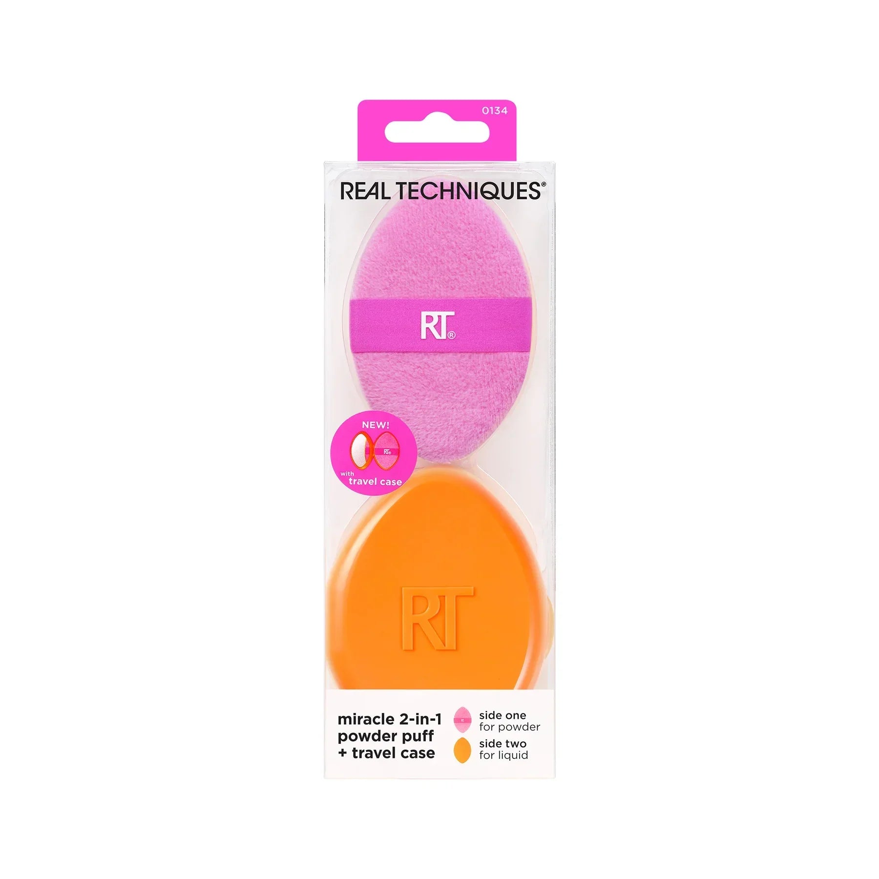 REAL TECHNIQUES Miracle 2-In-1 Powder Puff + Travel Case