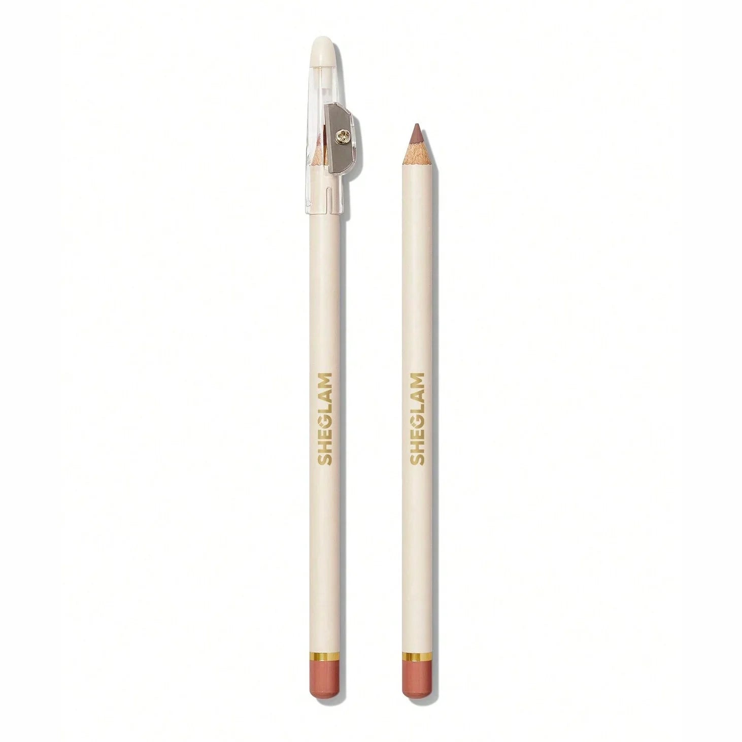 SHEGLAM lip liner pencil with sharpener, nude matte finish for precise lip definition