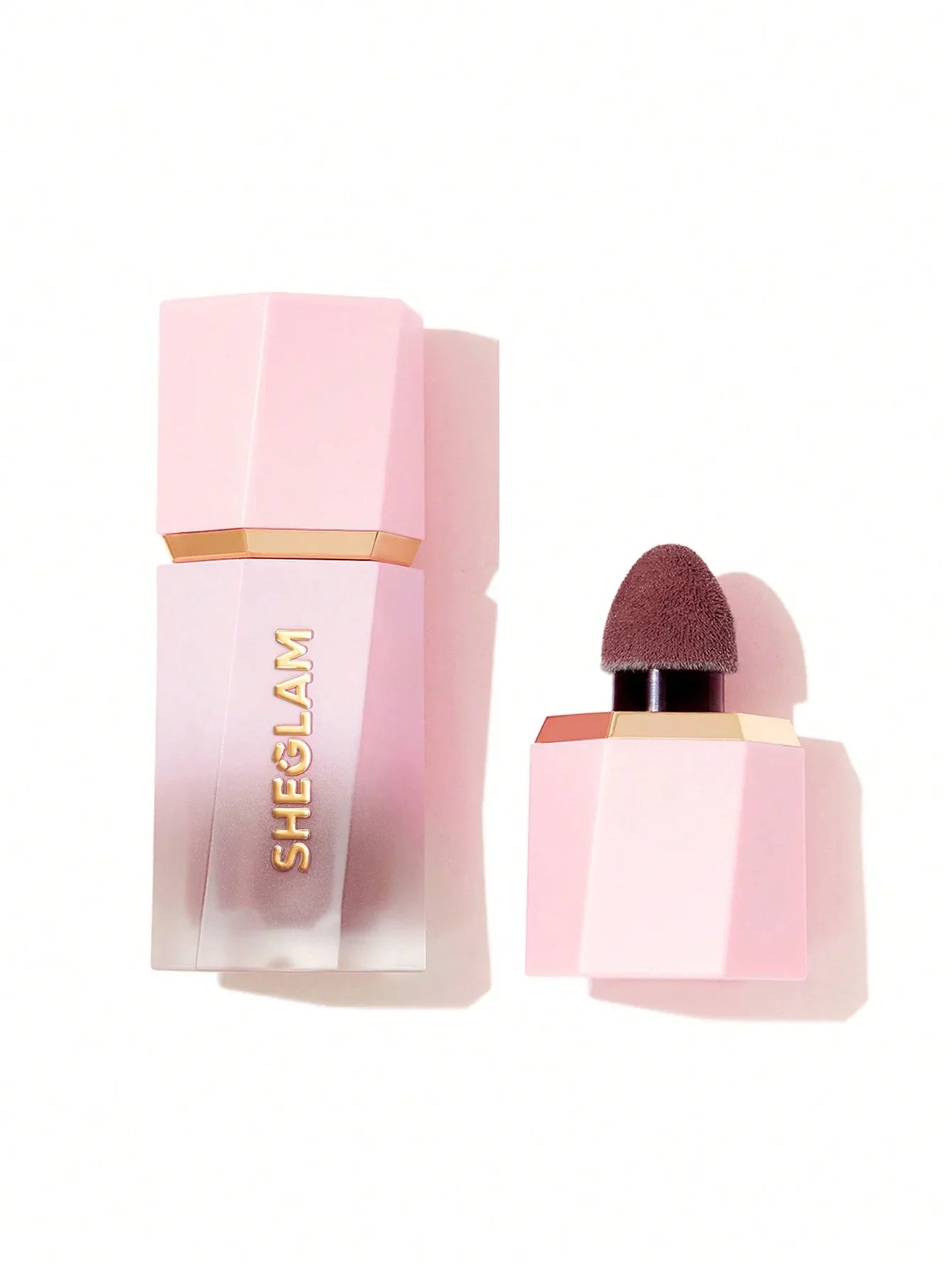 Sheglam pink lipstick with applicator, beauty makeup product