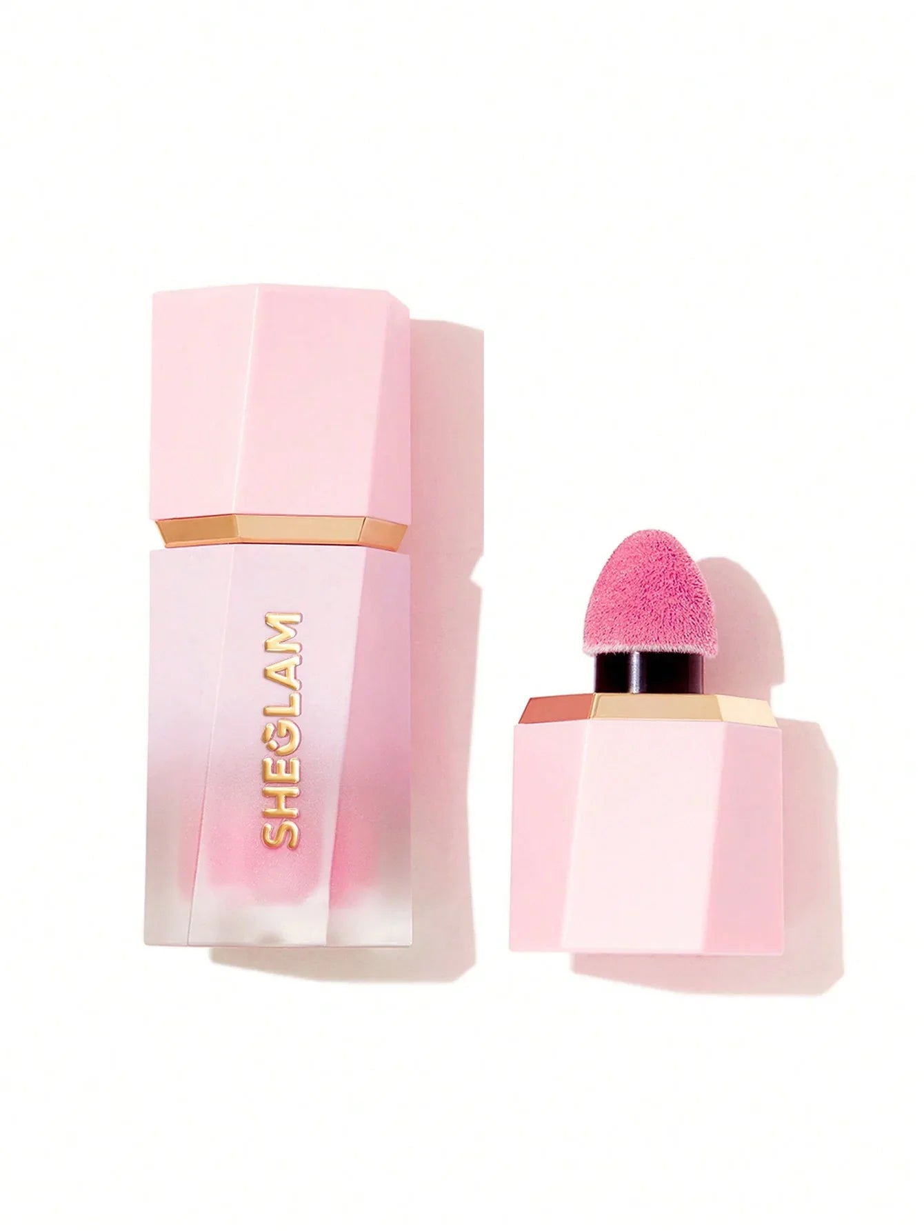 Sheglam pink cushion lipstick with applicator, beauty cosmetics