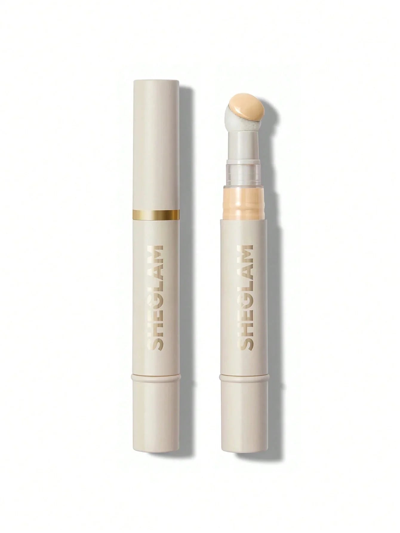 SHEGLAM concealer stick with sponge applicator, creamy beige formula for flawless coverage