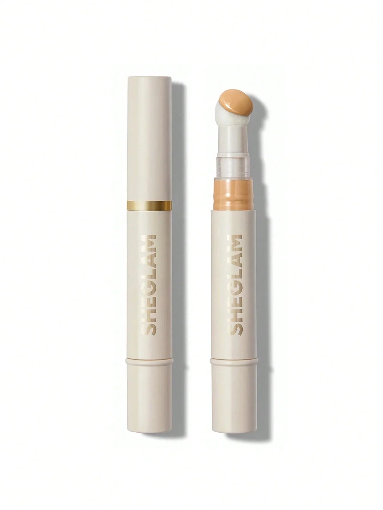SHEGLAM concealer stick with sponge applicator, creamy beige tone for flawless coverage