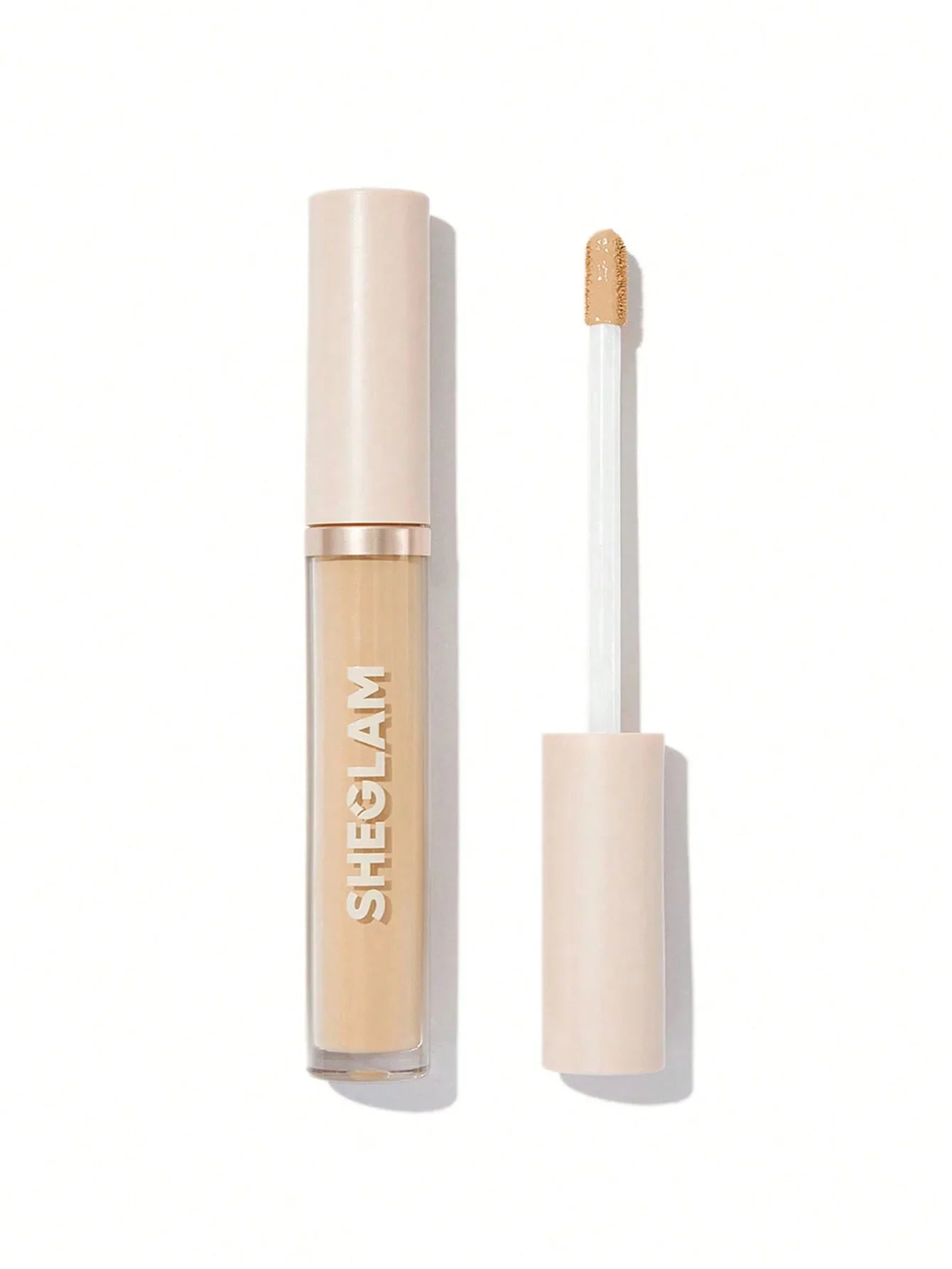 Sheglam concealer with wand applicator, creamy beige formula for flawless coverage