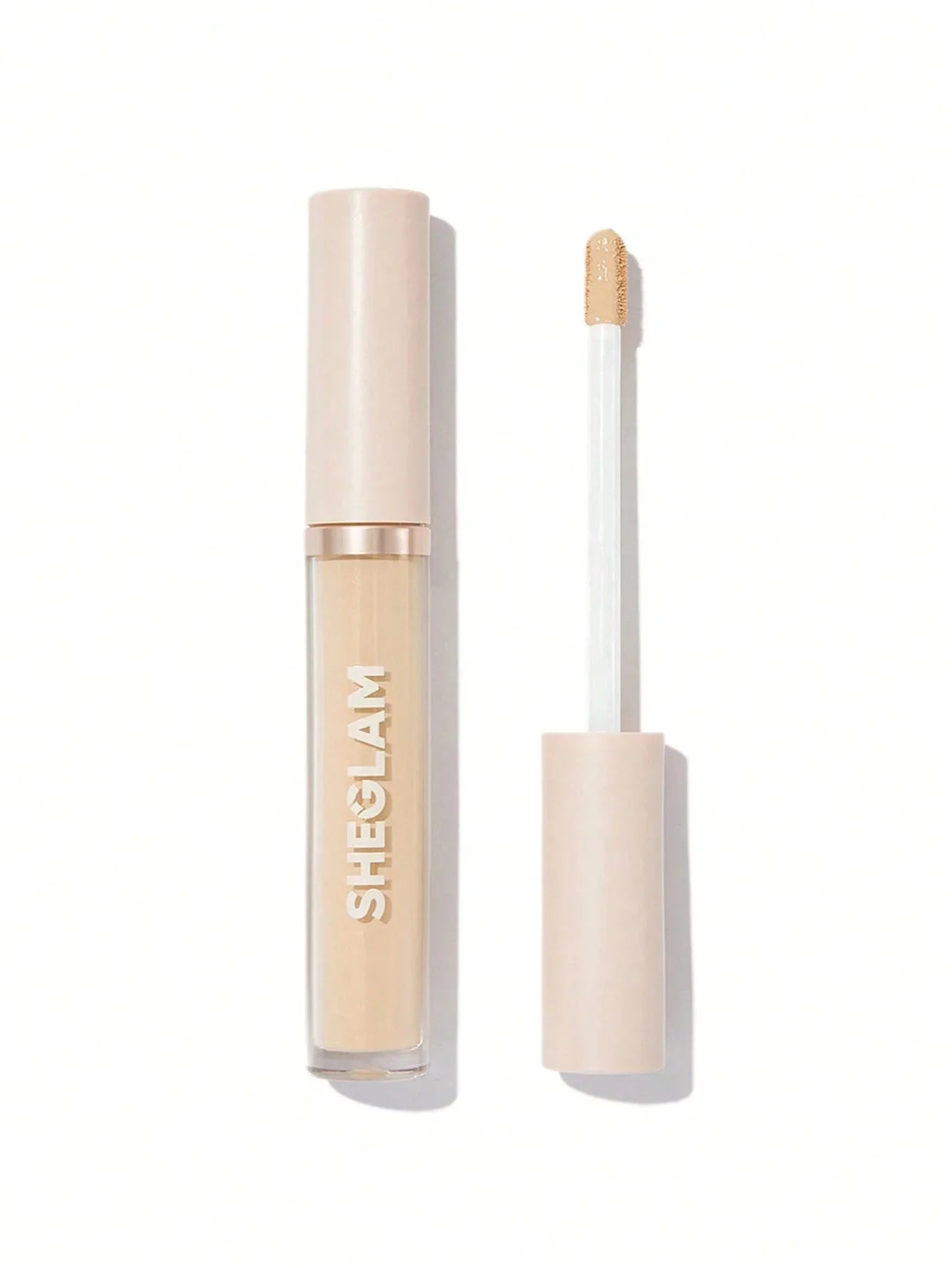 Sheglam liquid concealer with applicator, natural beige tone for flawless coverage