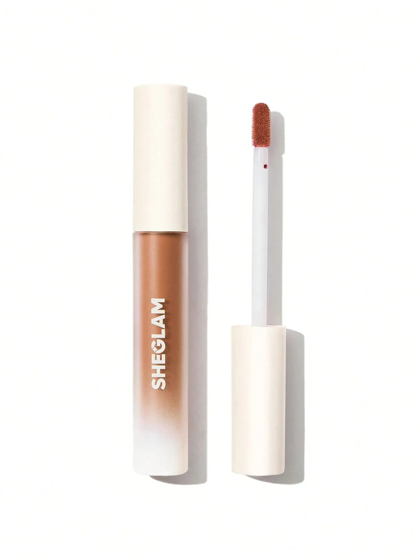 SHEGLAM liquid lipstick with applicator, nude brown shade, beauty makeup product