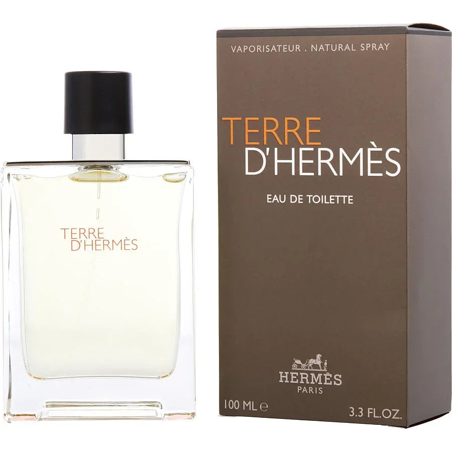 Terre d'Hermès Eau de Toilette 100ml bottle and box, men's fragrance with natural spray