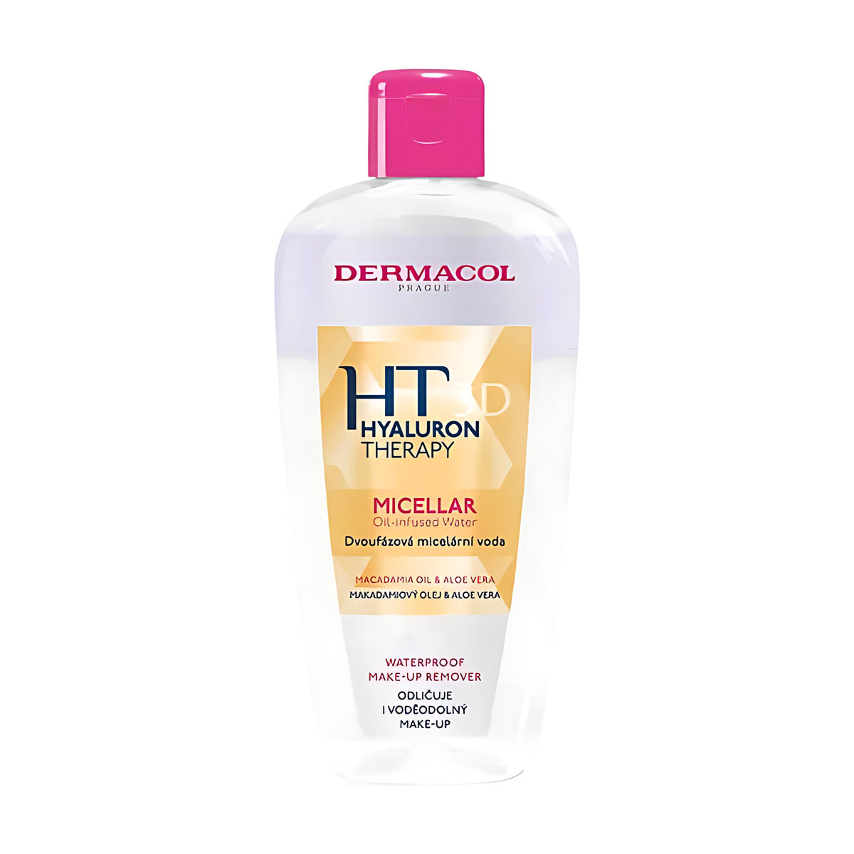 Dermacol Hyaluron Therapy micellar water bottle on a white background