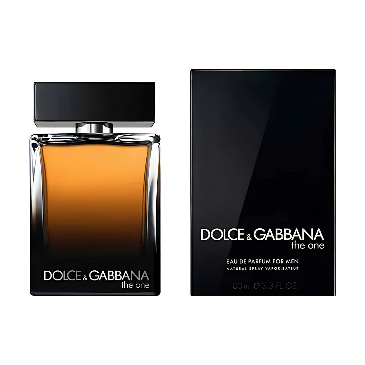 Dolce & Gabbana The One for Men Eau de Parfum 100ml bottle and box, luxury fragrance