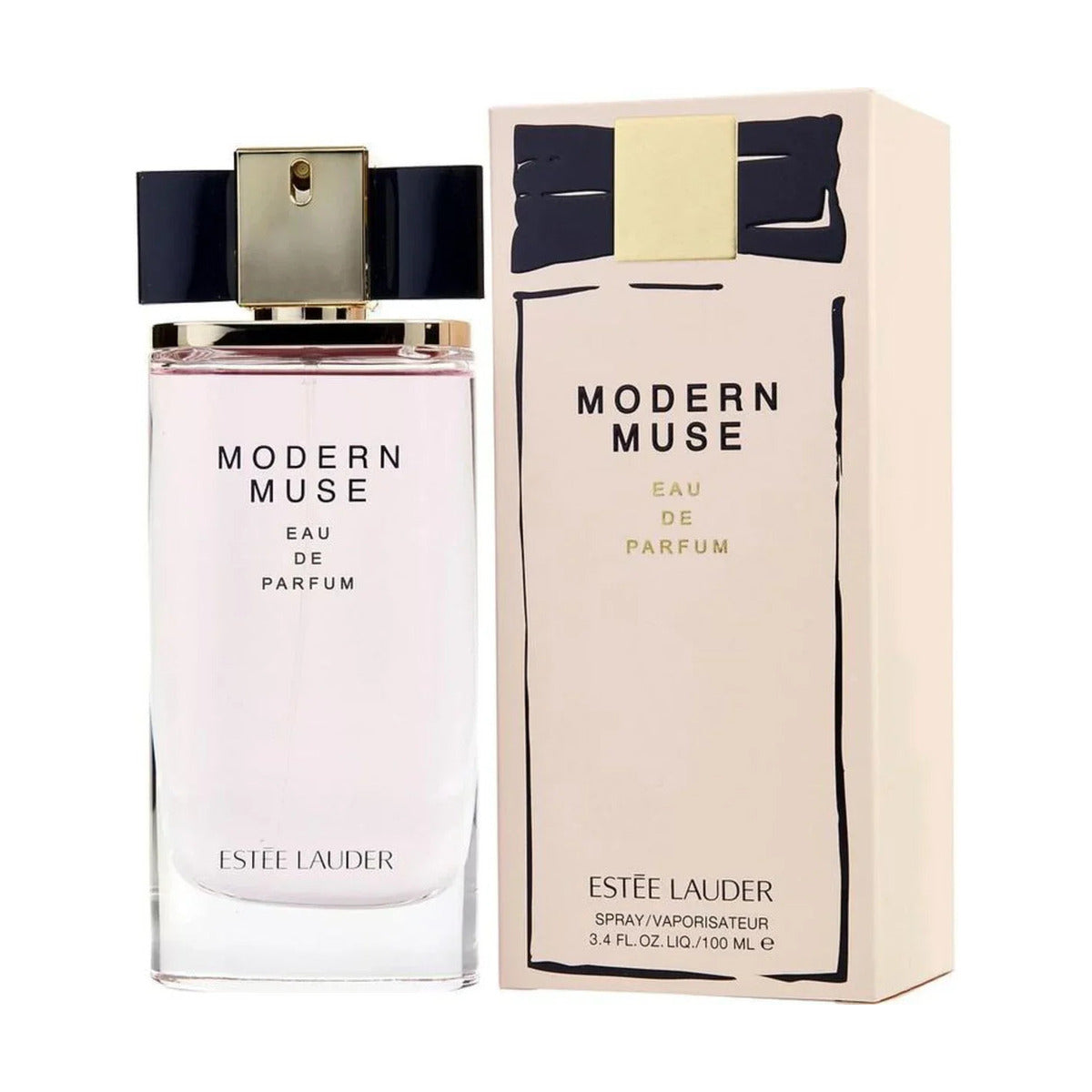Estée Lauder Modern Muse Eau de Parfum bottle and box, 100ml luxury fragrance for women