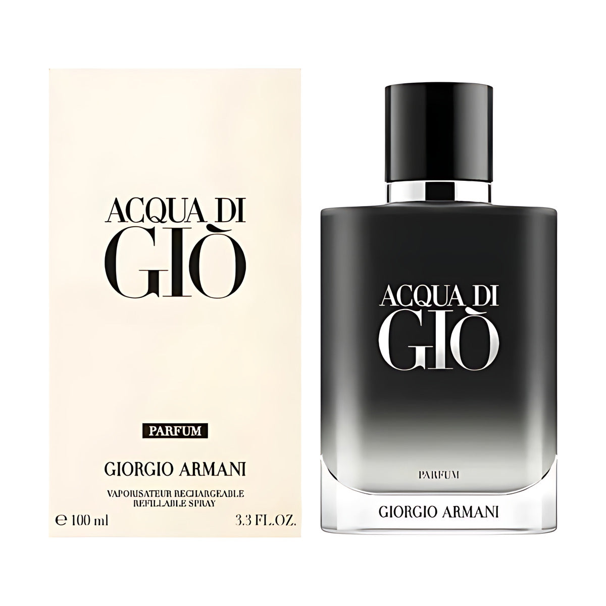 Giorgio Armani Acqua di Gio Parfum bottle and box, luxury fragrance for men