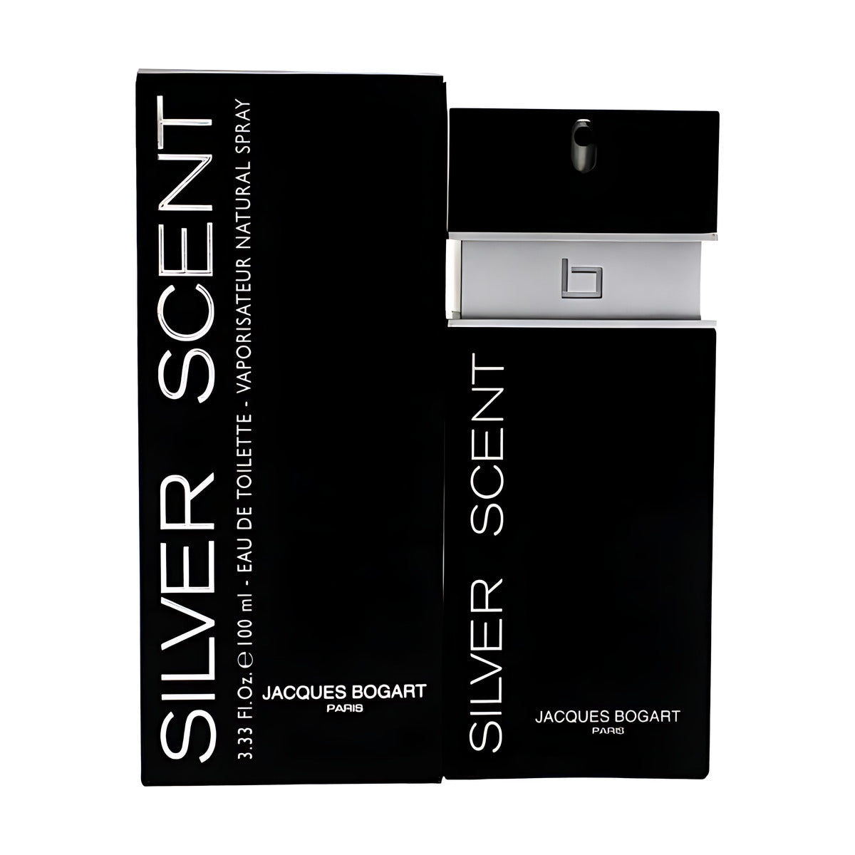 Silver Scent by Jacques Bogart Eau de Toilette 100ml - sleek black bottle & box for men's fragrance