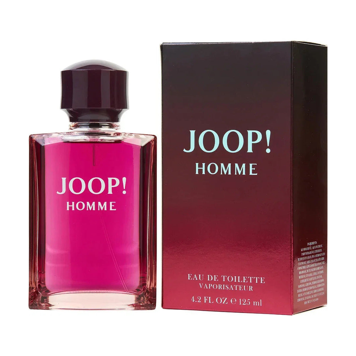 JOOP! Homme Eau de Toilette 125ml bottle and box, men's fragrance with deep red packaging