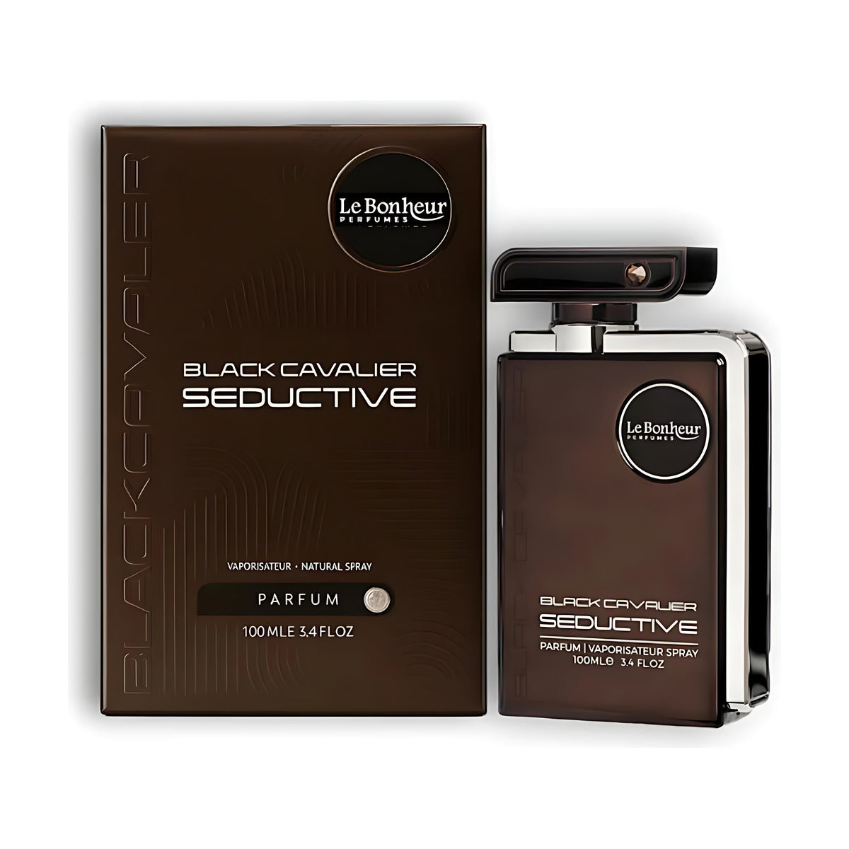 Le Bonheur Black Cavalier Seductive Parfum 100ml bottle