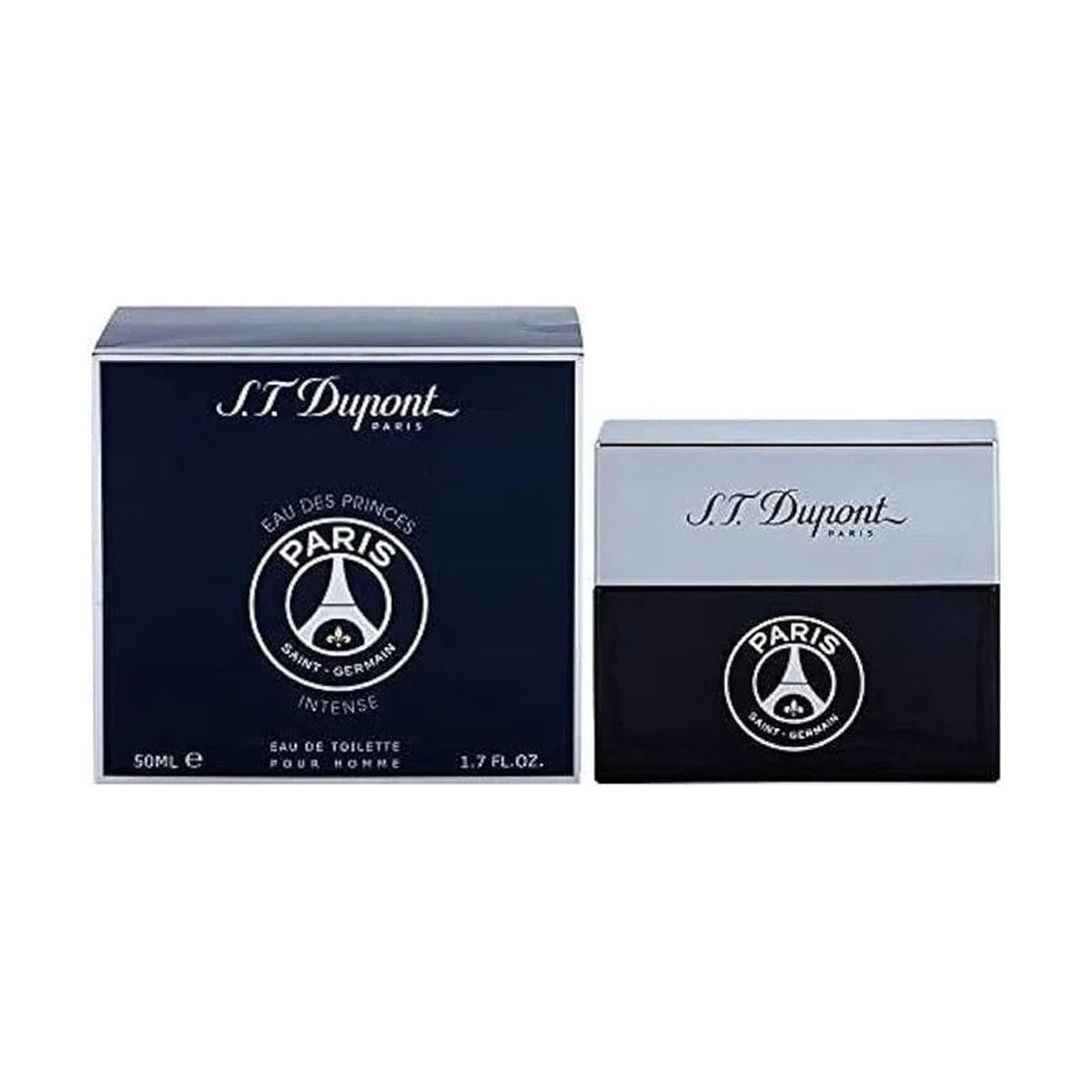 S.T. Dupont Paris Saint-Germain Intense Eau de Toilette for Men, 50ml perfume bottle and box